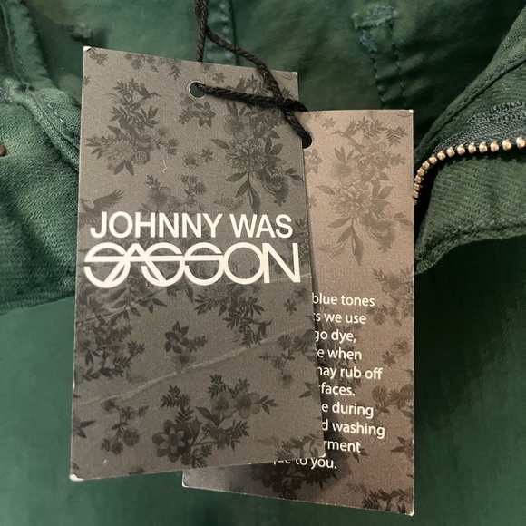 Johnny Was The Sancere Straight Leg Jean Dark Sea Green Size 30 NWT - Picture 8 of 9